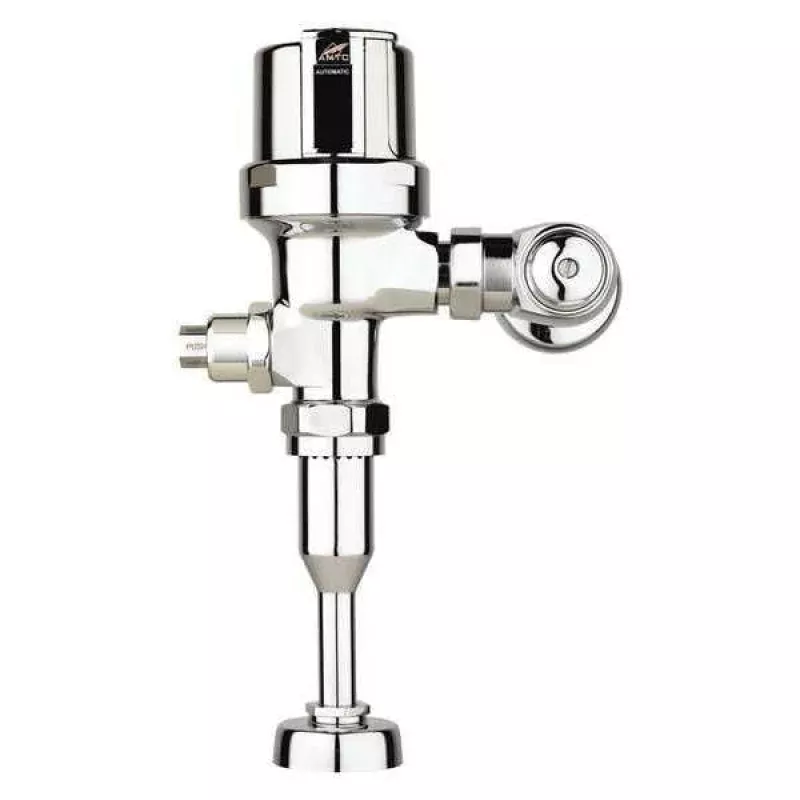 0.5 gpf, Urinal Automatic Flush Valve, Polished chrome, 3/4 in IPS