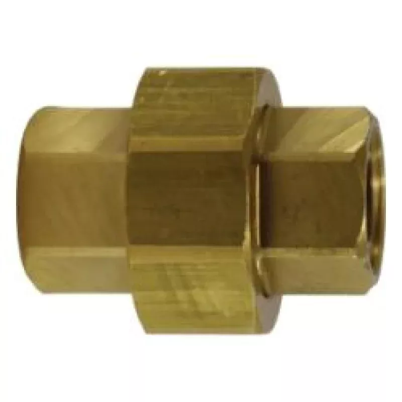 06104-08-004 Pipe Union, 1/2 in FNPTF x 1/2 in FNPTF, 1.79 in, Brass