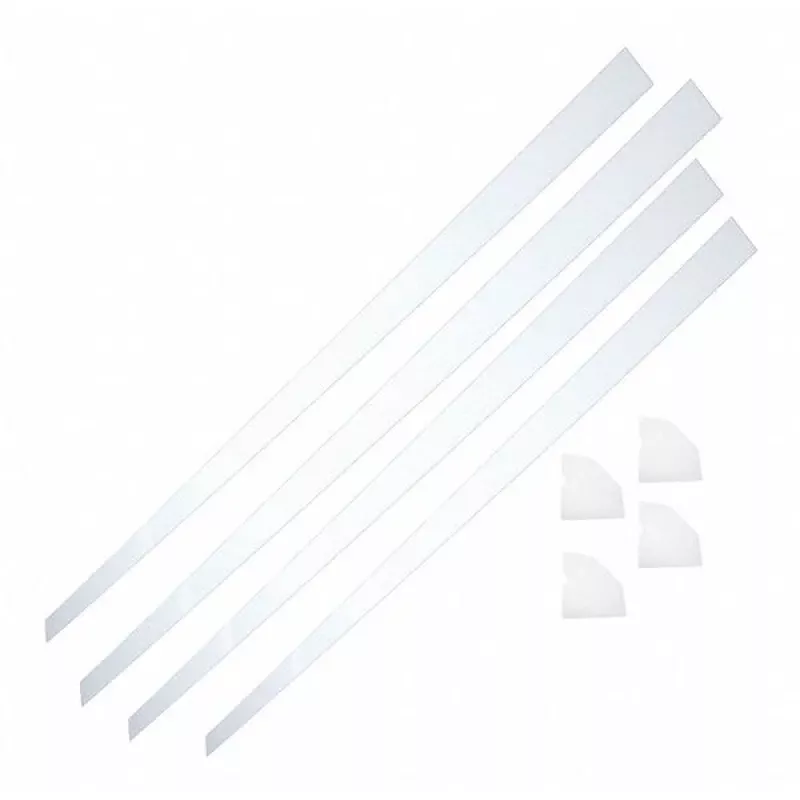 1-1/2" W, White Acrylic Mirror Installation Kit