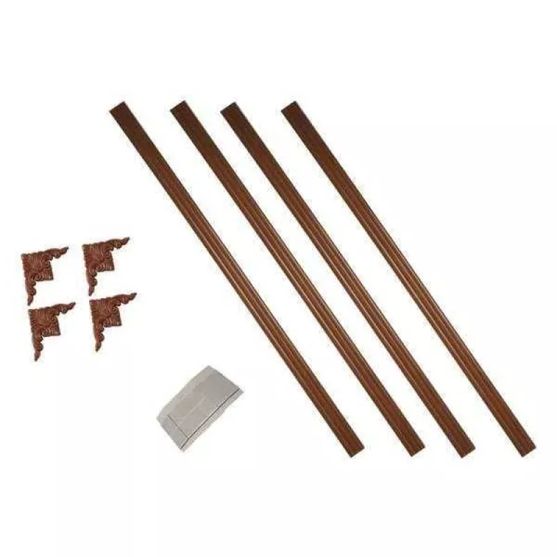 1-1/2" W, Wood Grain Mirror Installation Kit