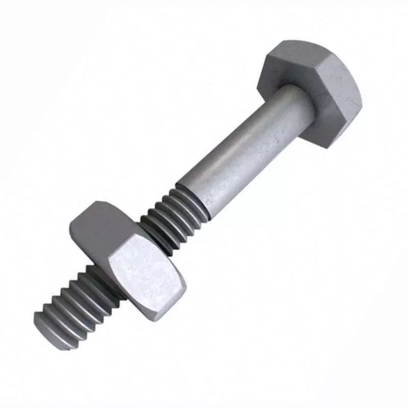 1-14 x 6" UNF Hex Bolt & Nut, Plain G8 - Box of 5