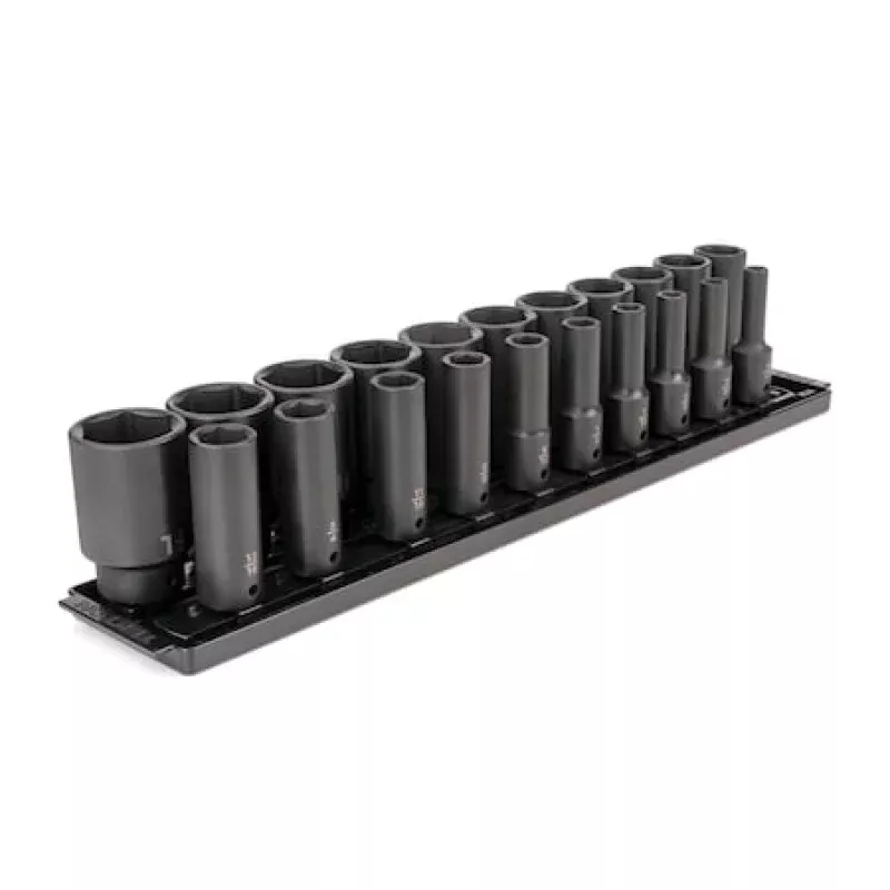 1/2 in Drive Impact Socket Set, SAE, 21 pcs