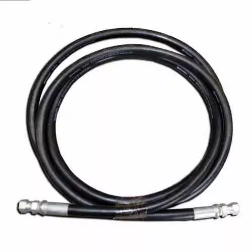 1' Black 3/8" Single Wirebraid Hose with 3/8" MSE