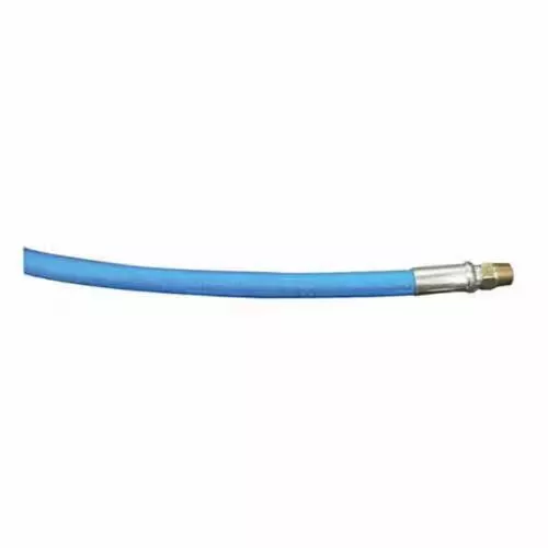 1 Ft. Blue 3/8 In. Single Wirebraid Hose, 3/8 In. MSE x 3/8 In. F 45 Deg JIC