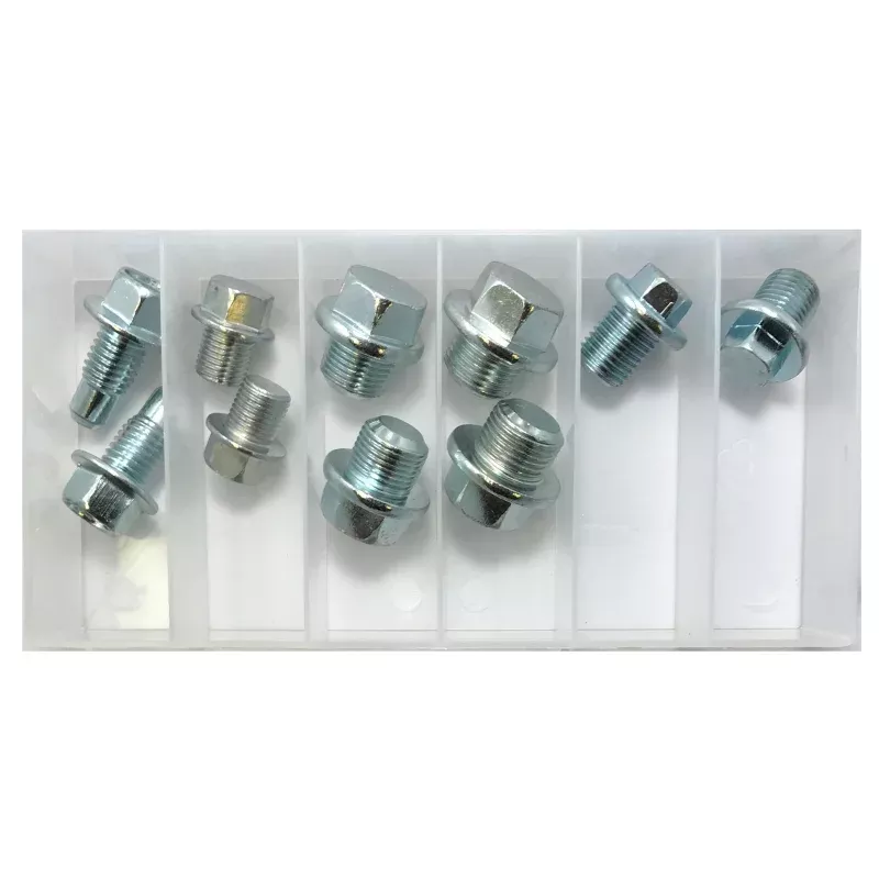10 Piece Metric Oil Drain Plug Assortment - 12mm to 18mm