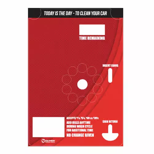 10-Position Rotary Switch Coin Box Decal Sheet - With Bill Acceptor and Timer Cut Out
