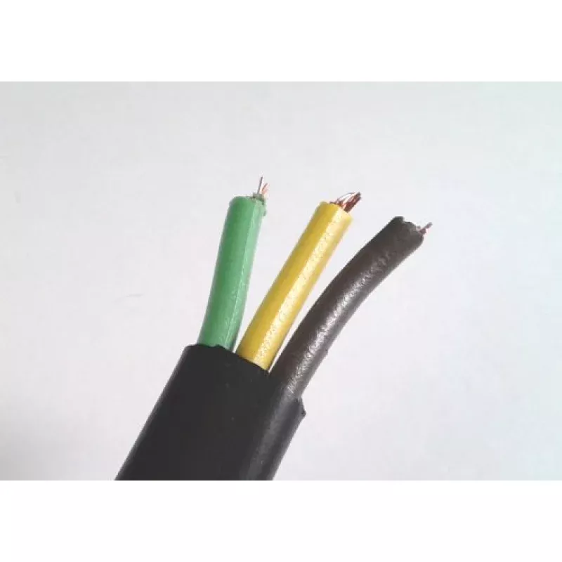 100' Black Jacket AUTO TRIPLEX 16/3 GRN, YL, BRN