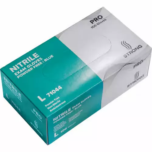 100 Pack Large Nitrile Gloves - Case of 10