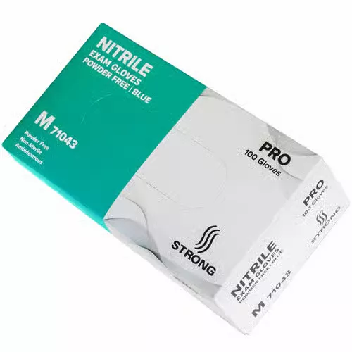 100 Pack Medium Nitrile Gloves - Case of 10