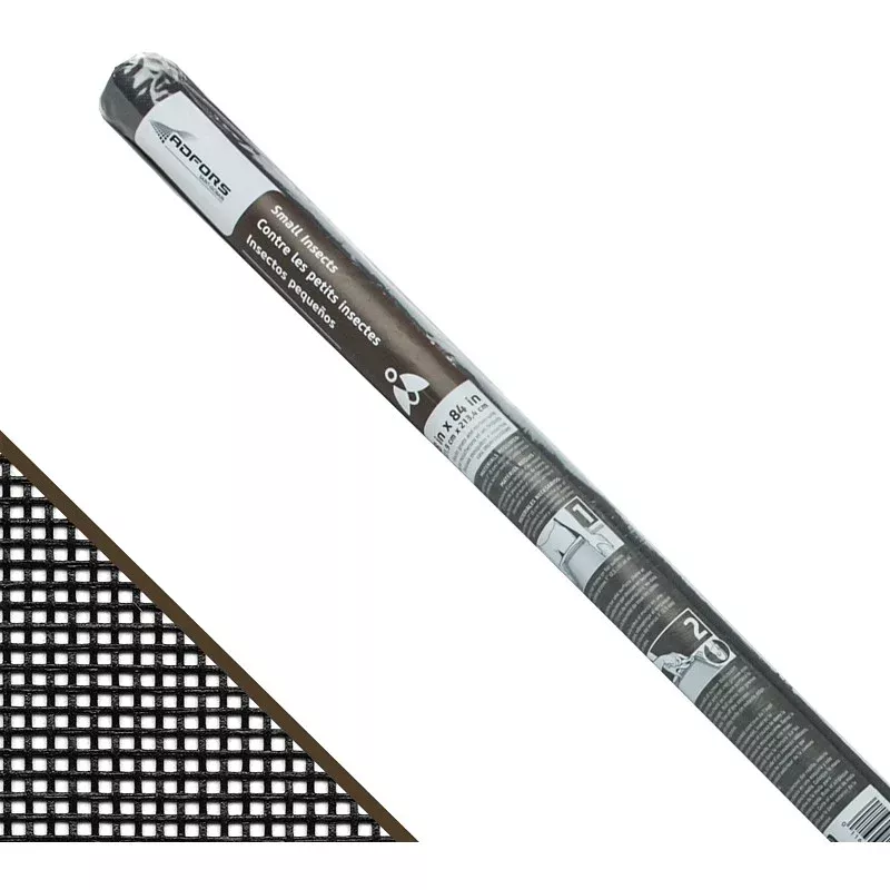Adfors FCS10150-M Window Screen, 84 in L, 48 in W, Fiberglass, Black