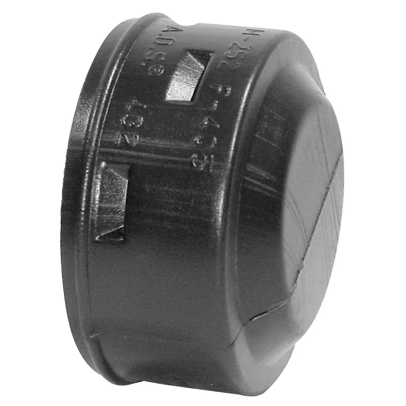 ADS 0432AA End Pipe Cap, 4 in, Snap, Polyethylene, Black