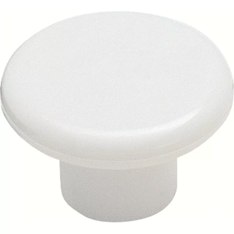 Amerock Allison Value Series BP802PW Cabinet Knob, 13/16 in Projection, Traditional, 1-1/4 in, Plastic