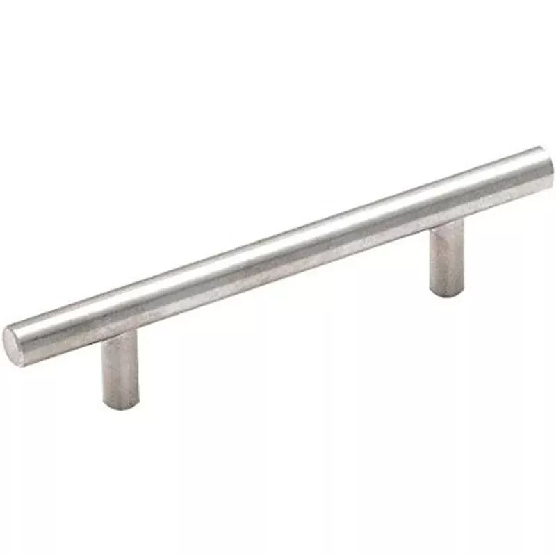 Amerock Bar Pulls Series BP19011CSG9 Cabinet Pull, 6-1/8 in L Handle, 1/2 in H Handle, 1-3/8 in Projection, Carbon Steel