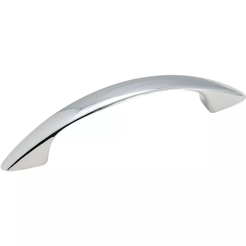 Amerock BP341626 Cabinet Pull, 4-1/16 in L Handle, 3/4 in H Handle, 3/4 in Projection, Zinc, Polished Chrome, 1/PK