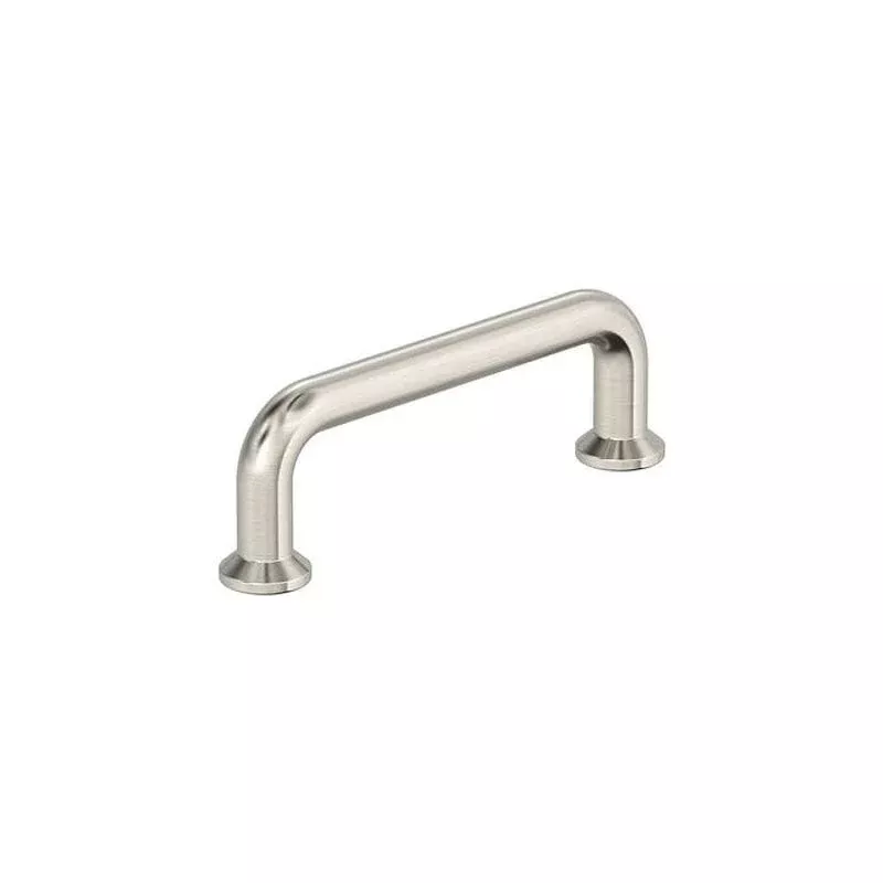 Amerock Factor Series BP37380G10 Cabinet Pull, 3-9/16 in L Handle, 1-3/16 in Projection, Zinc, Satin Nickel