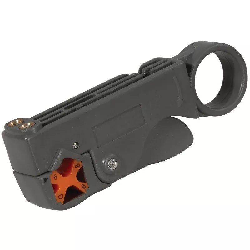 AmerTac VM1001RG6ST Coax Stripping Tool, 3-7/8 in OAL, Cushion-Grip Handle