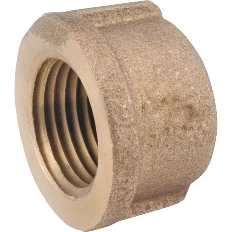 Anderson Metals 738108-06 Pipe Cap, 3/8 in, IPT, Brass, Red, 200 psi Pressure