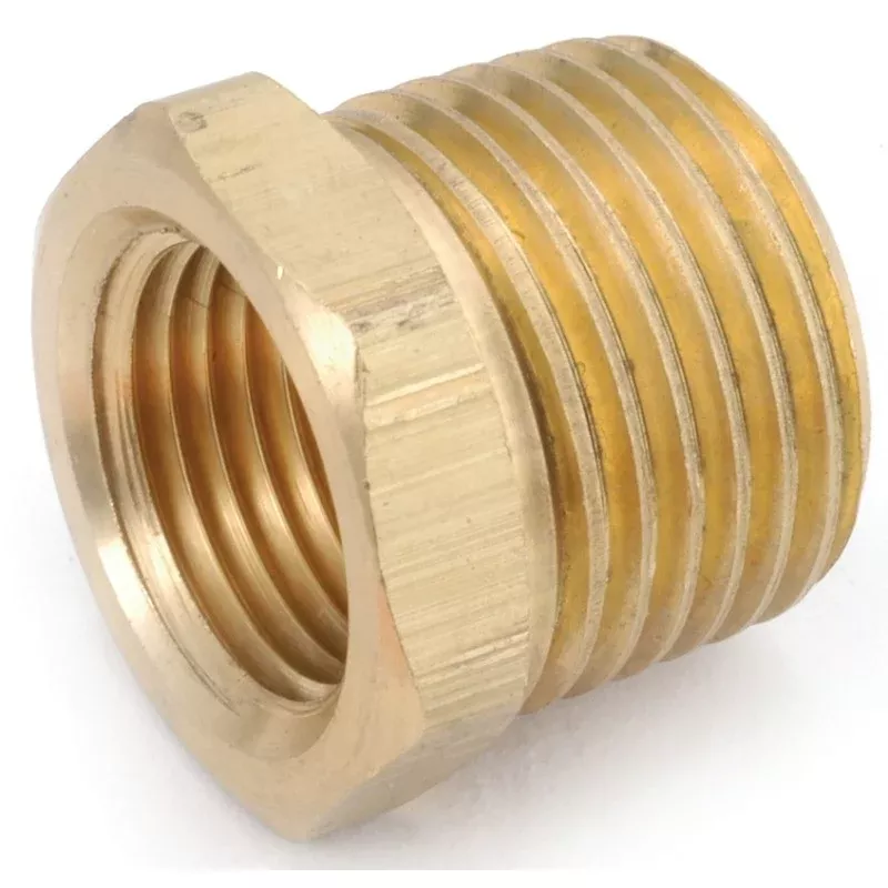 Anderson Metals 756110-0804 Hex Pipe Bushing, 1/2-14 x 1/4-18 in, MNPT x FNPT, 1000 psi Pressure