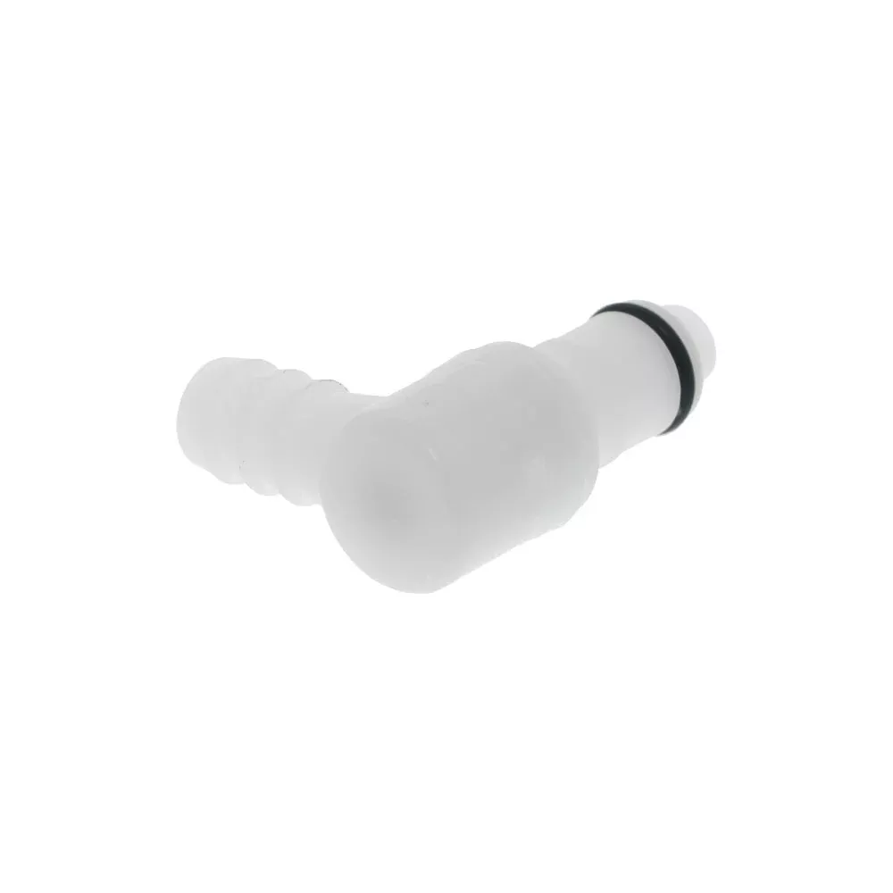 APCD23006 Valved Elbow Hose Barb Coupling Insert 3/8 ID Barb