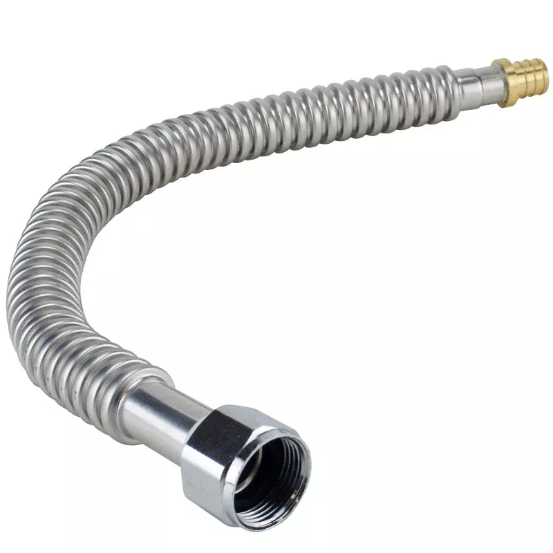 Apollo Valves APXCSST1834 Corrugated Connector, 3/4 x 3/4 in, PEX Barb x FHT, Stainless Steel, Metallic, 18 in L
