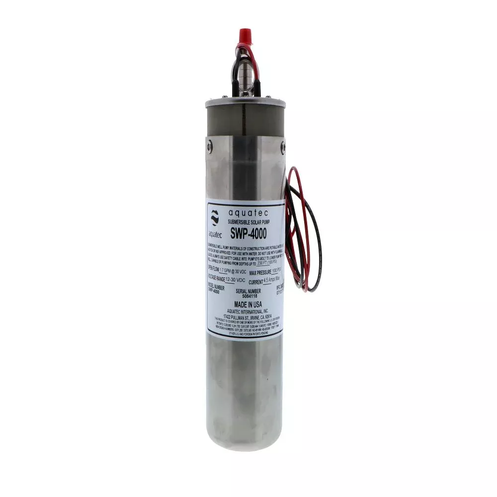 Aquatec SWP-4000 Submersible Solar Diaphragm Pump 1.7 gpm, 12-30 VDC