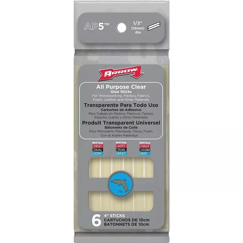 Arrow AP5 Glue Stick, Stick, Ester, Clear