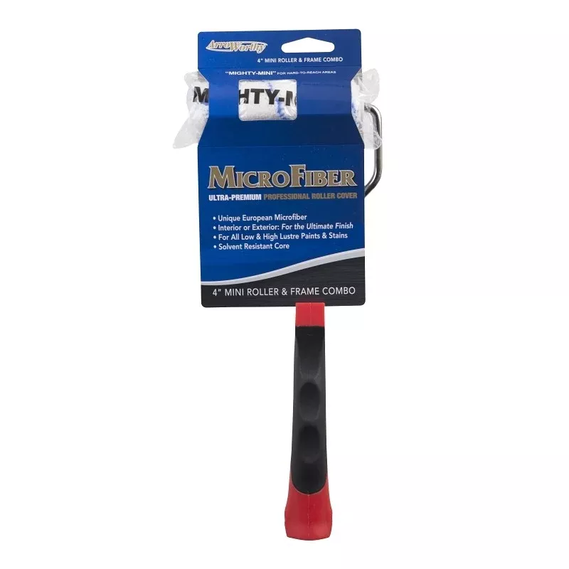 Arroworthy Barracuda Series 411B-MFR3C Rod Frame and Mini Cover, 3/8 in Nap, Microfiber Cover, 4 in L Roller