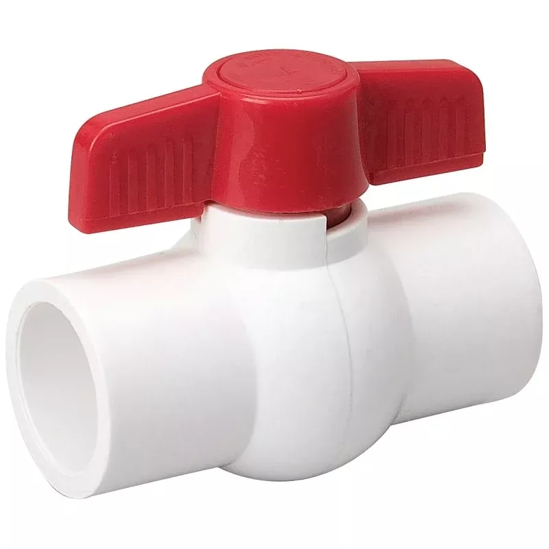 B & K 107-635HC Ball Valve, 1 in Connection, Compression, 150 psi Pressure, Manual Actuator, PVC Body