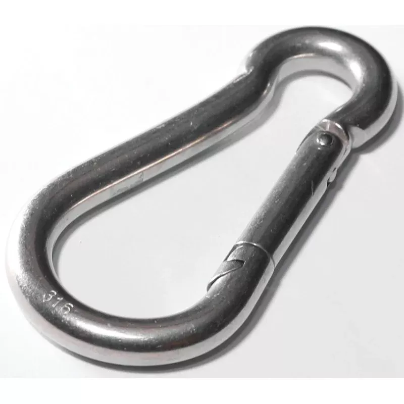 Baron 2450S-3/8 Spring Snap, 1/2 in Snap Opening, 4 in L Dimensions, 400 lb Working Load, Stainless Steel