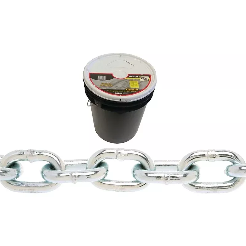 Baron PC3014P Proof Coil Chain, 1/4 in, 141 ft L, 30 Grade, Steel, Zinc