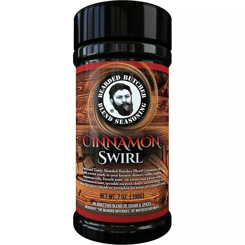 Bearded Butcher Cinnamon-7OZ Seasoning, Cinnamon Swirl Blend, 7 oz