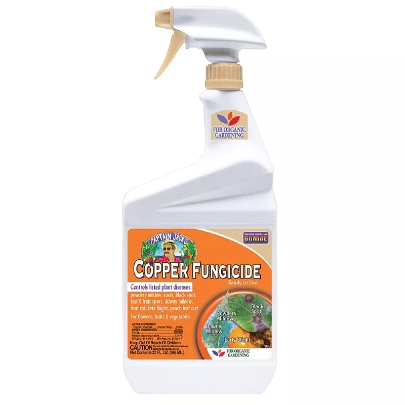 Bonide 775 Copper Fungicide, Liquid, Fat, Blue, 1 qt Bottle