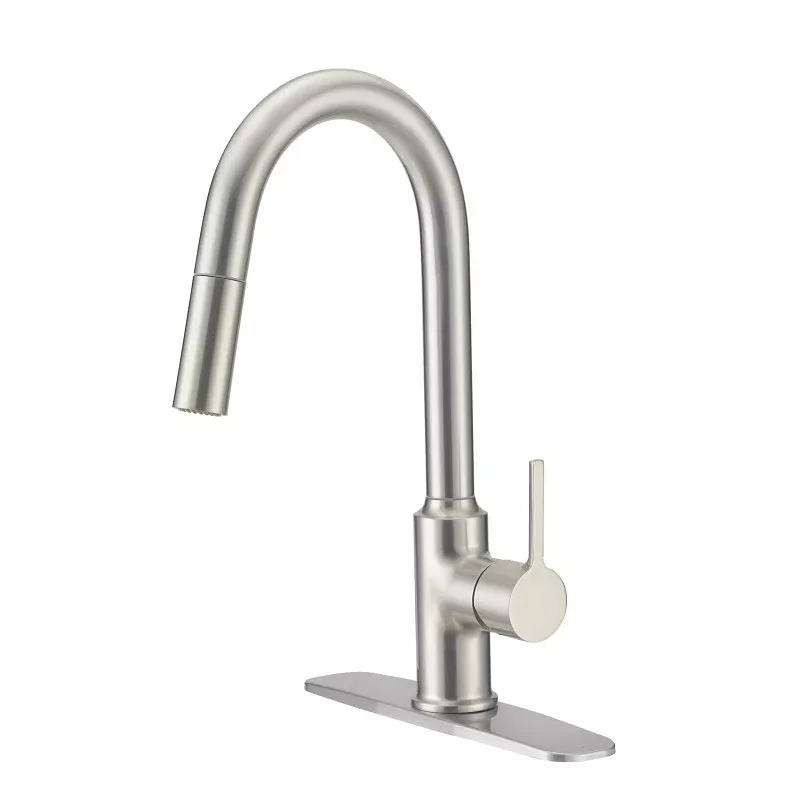 Boston Harbor FP4AF227NP Contemporary Pull-Down Kitchen Faucet, 1.8 gpm, 1-Handle, 1 or 3-Faucet Hole