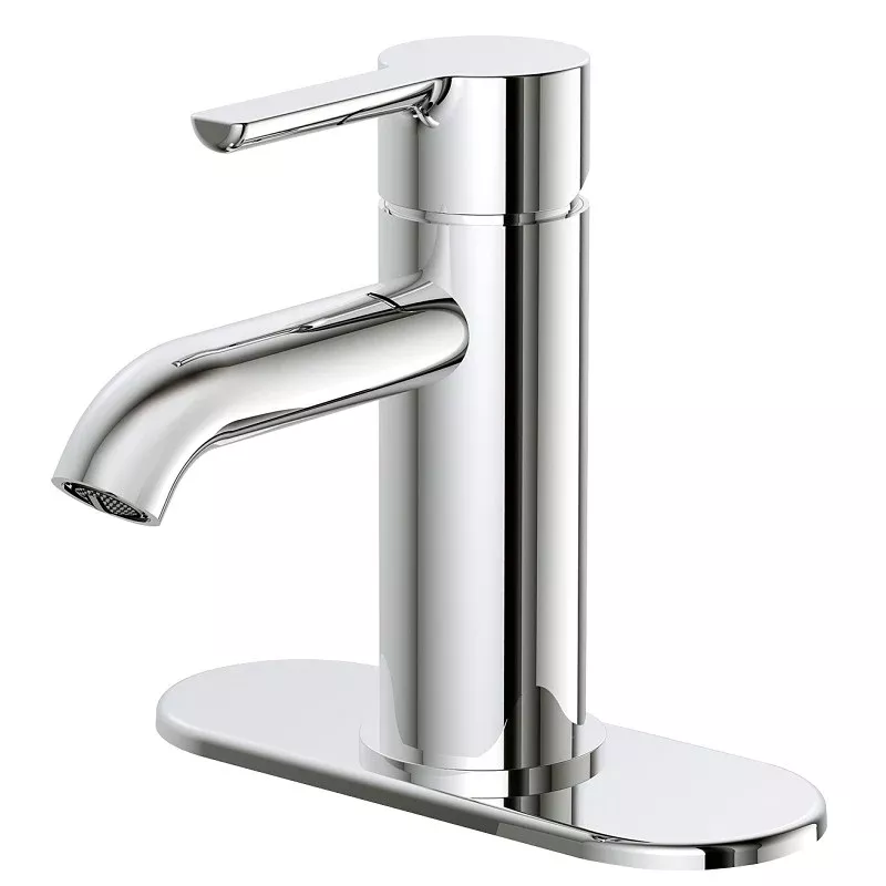 Boston Harbor FS6A0128CP Lavatory Faucet, 1.2 gpm, 1-Handle, 1 or 3-Faucet Hole, Metal/Plastics, Chrome