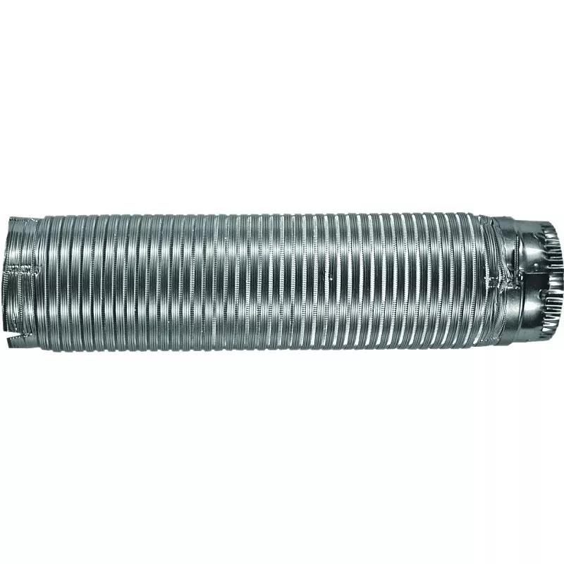 Builder's Best E-Z-Fasten 010150 Flexible Dryer Vent Pipe Male Snap-Lock, 5 ft L, Aluminum
