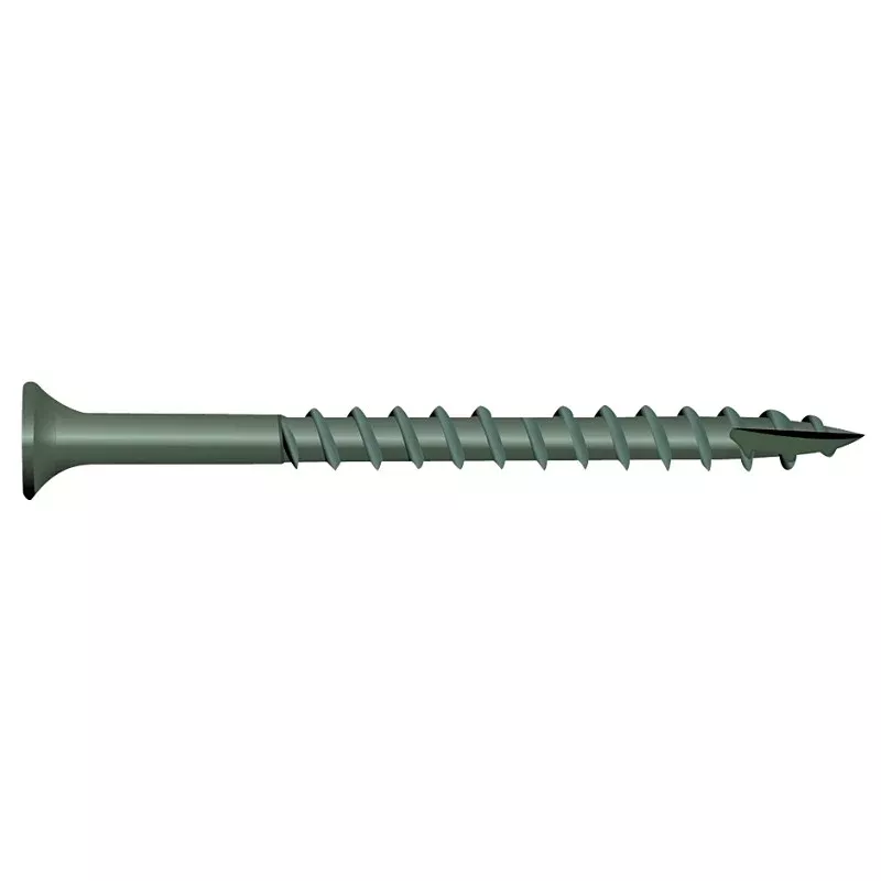 Camo 0341159 Deck Screw, #9 Thread, 2-1/2 in L, Bugle Head, Star Drive, T25 Drive, Carbon Steel, 1750/PK
