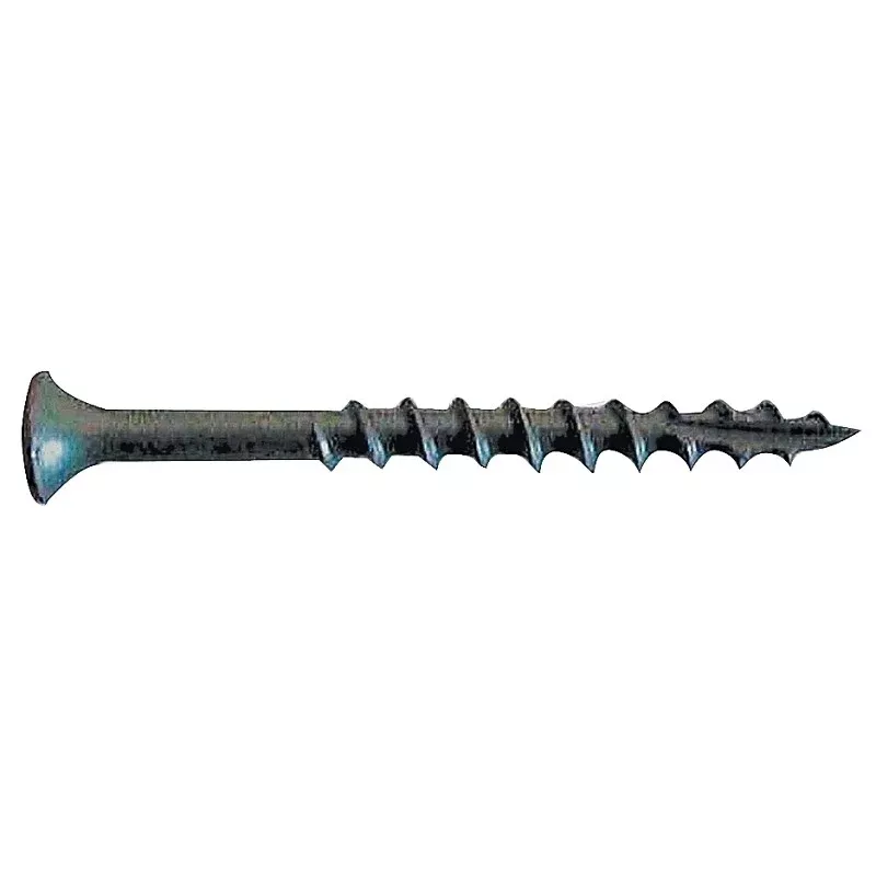 Camo 0341199 Deck Screw, #10 Thread, 3-1/2 in L, Bugle Head, Star Drive, Type 17 Slash Point, Carbon Steel, 25 lb