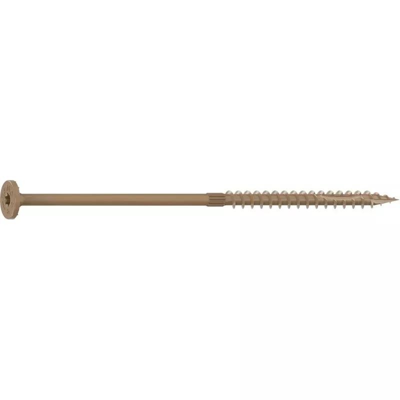 Camo 0360244 Structural Screw, 1/4 in Thread, 6 in L, Flat Head, Star Drive, Sharp Point, PROTECH Ultra 4 Coated, 50