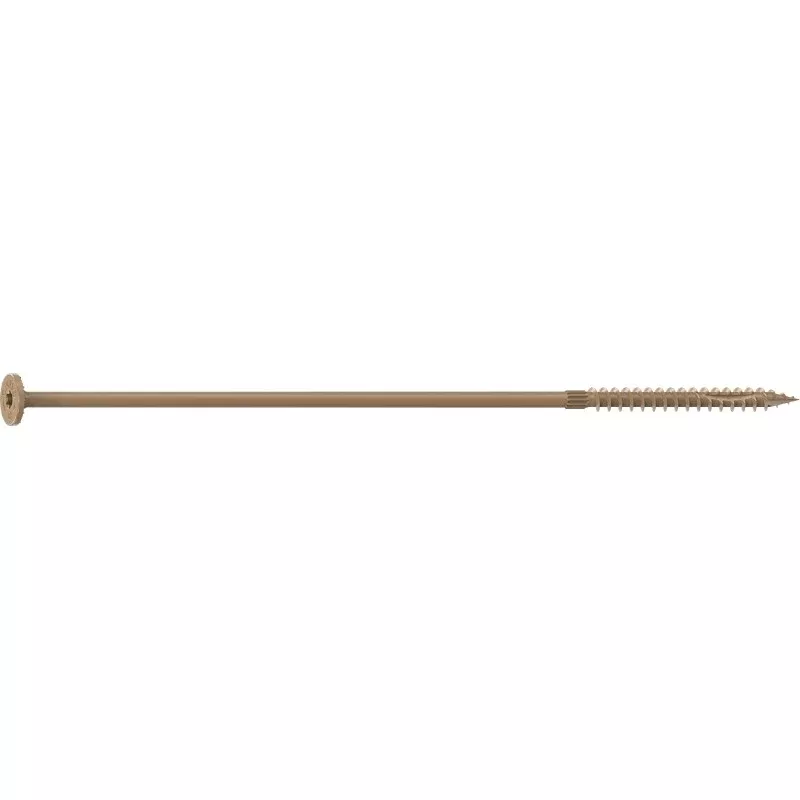 Camo 0360274 Structural Screw, 1/4 in Thread, 10 in L, Flat Head, Star Drive, Sharp Point, PROTECH Ultra 4 Coated, 50