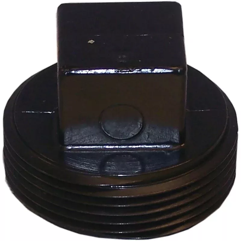 Canplas 103051SBC Threaded Plug, 1-1/2 in, MNPT, ABS, Black, SCH 40 Schedule