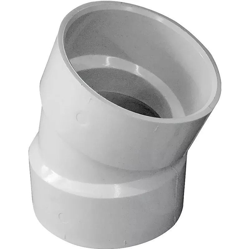 Canplas 192553 Pipe Elbow, 3 in, Hub, 22.5 deg Angle, PVC, White