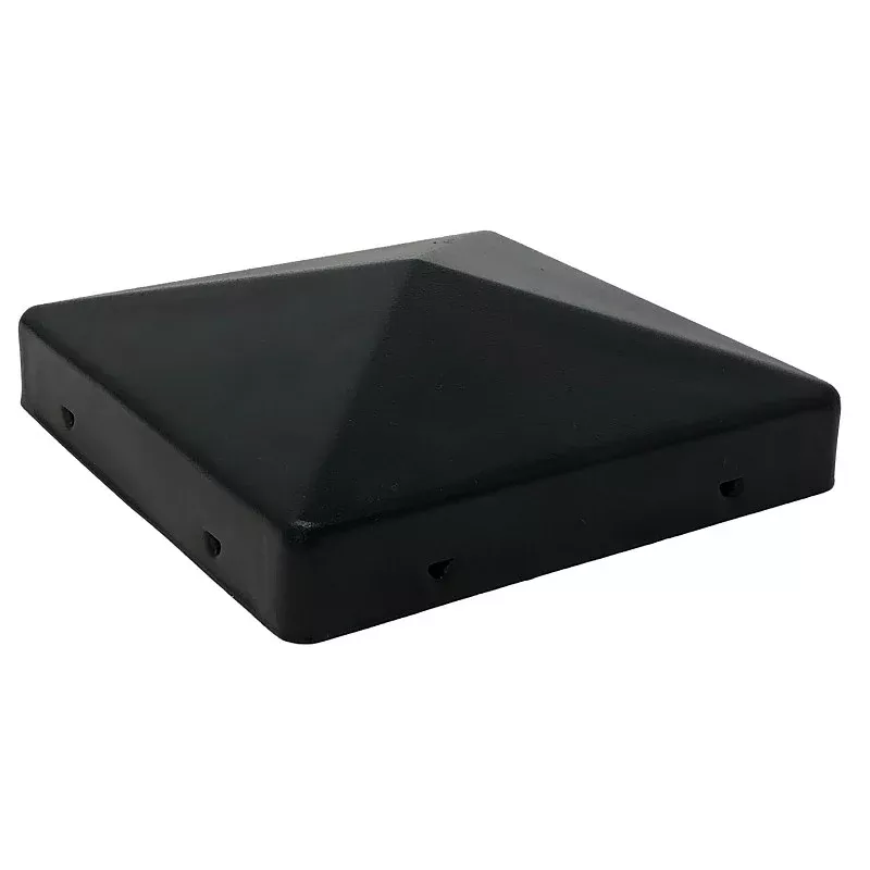 CAP POST PYRAMID BLK 3.5X3.5IN
