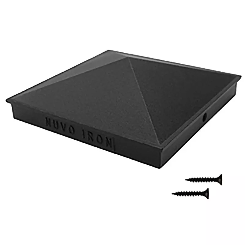 CAP POST PYRAMID BLK 5.5X5.5IN