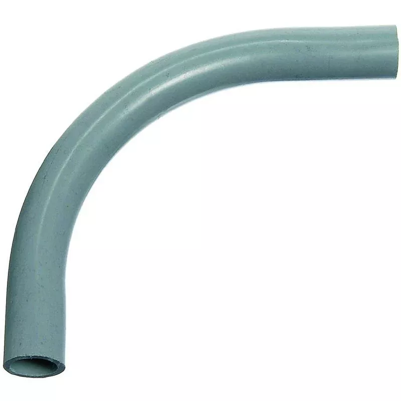 Carlon UA9ADR-CTN Elbow, 90 deg Angle, 1/2 in Plain End, PVC, Gray