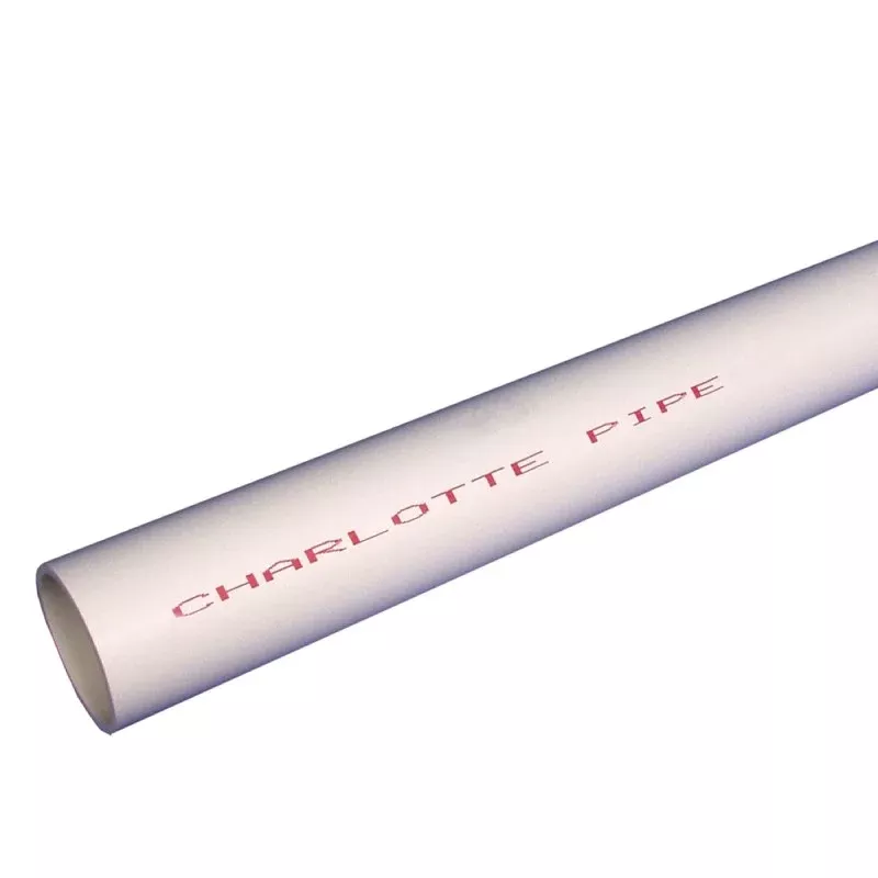 Charlotte Pipe PVC 4007 1000H Pipe, 3/4 in, 5 ft L, SCH 40 Schedule, PVC, White