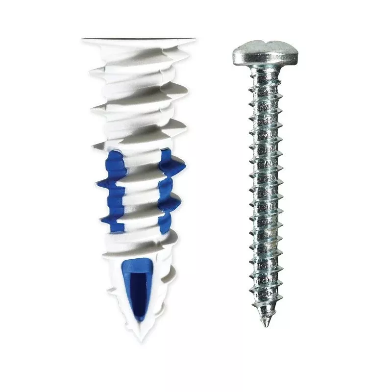 Cobra Anchors WallDriller PLUS 073PS Drywall Anchor, 2 in L, Acetyl/Nylon