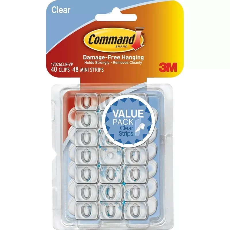 Command 17026CLR-VP Decorating Clip, Plastic