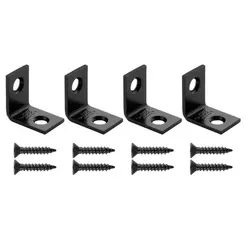 CORNER BRACE STL BLK 3/4X1/2IN