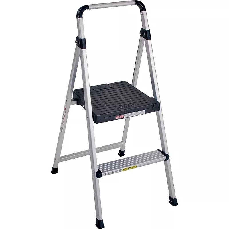 Cosco 11628ABK4 Folding Step Stool, 39.37 in H, 225 lb, Steel