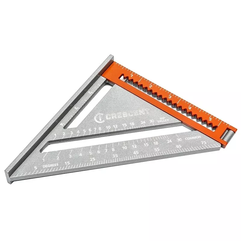 Crescent Lufkin EX6 Series LSSP6-7 2-in-1 Extendable Layout Tool, 1/8 in Graduation, Aluminum, 6-1/2 in L, 7-1/4 in W